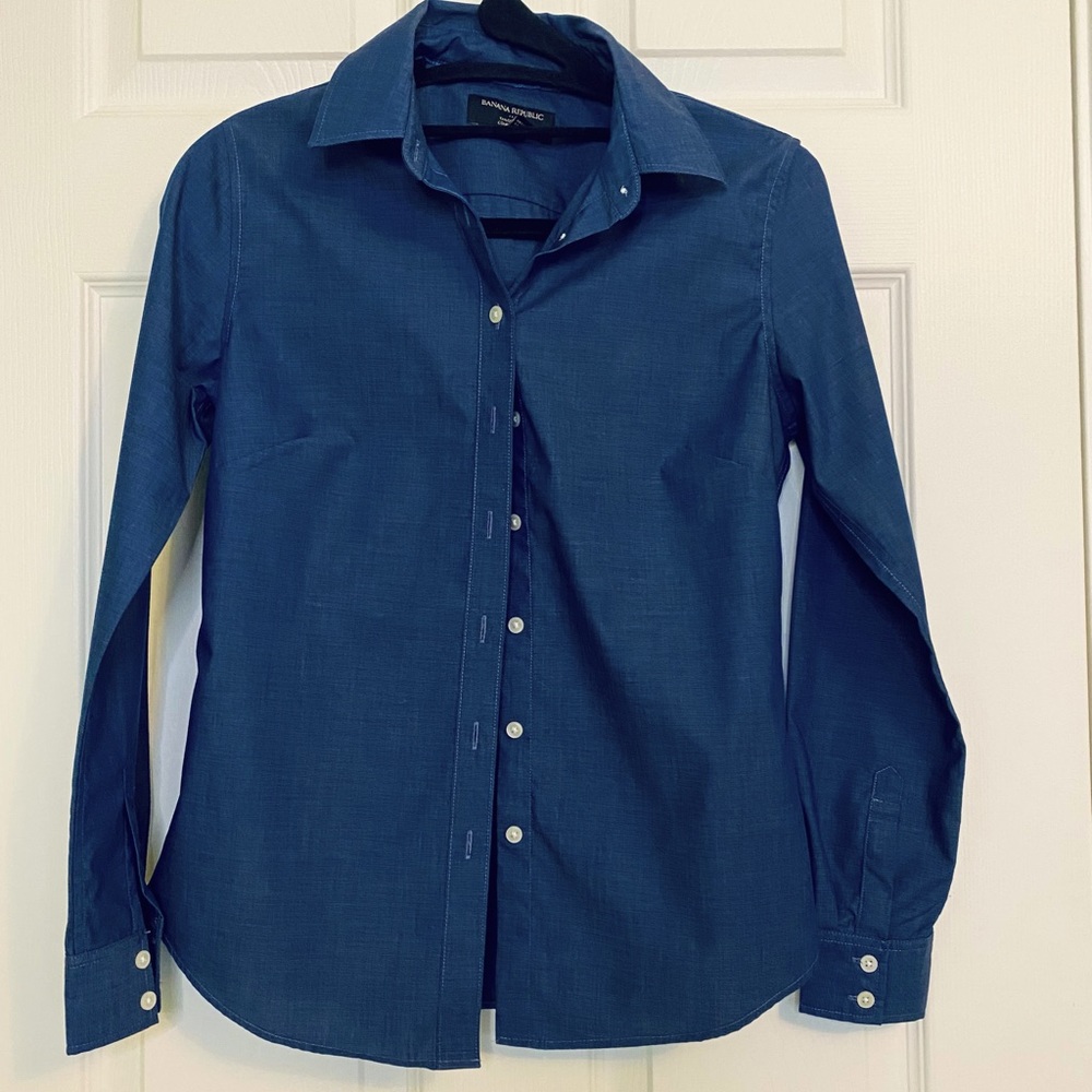 Banana Republic petite cotton blouse